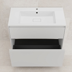 Style Line Тумба с раковиной Лима 90 Plus эмаль белая матовая – фотография-7